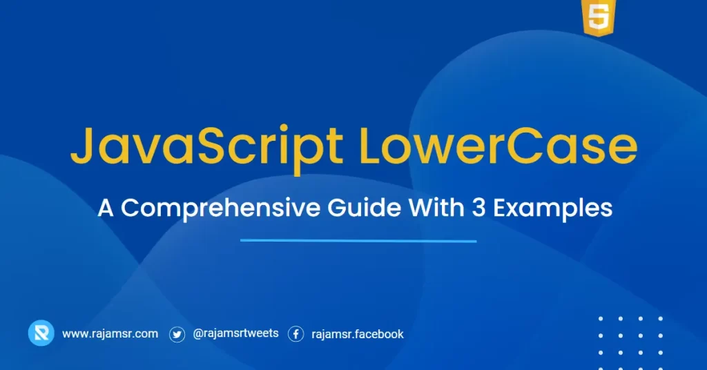 JavaScript Lowercase