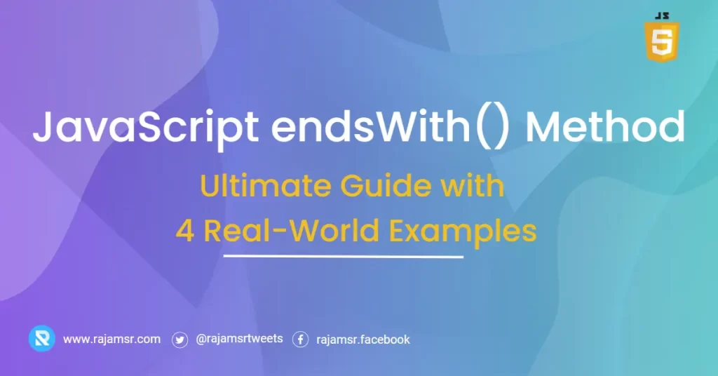 JavaScript EndsWith