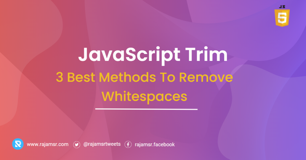 JavaScript Trim, trimEnd, trimStart