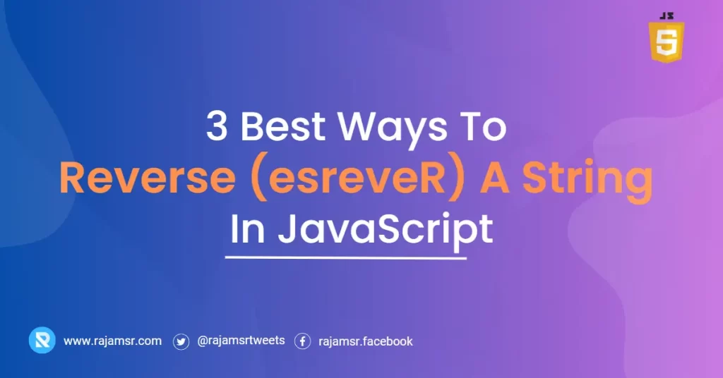 JavaScript Reverse String