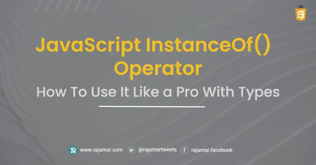 JavaScript InstanceOf