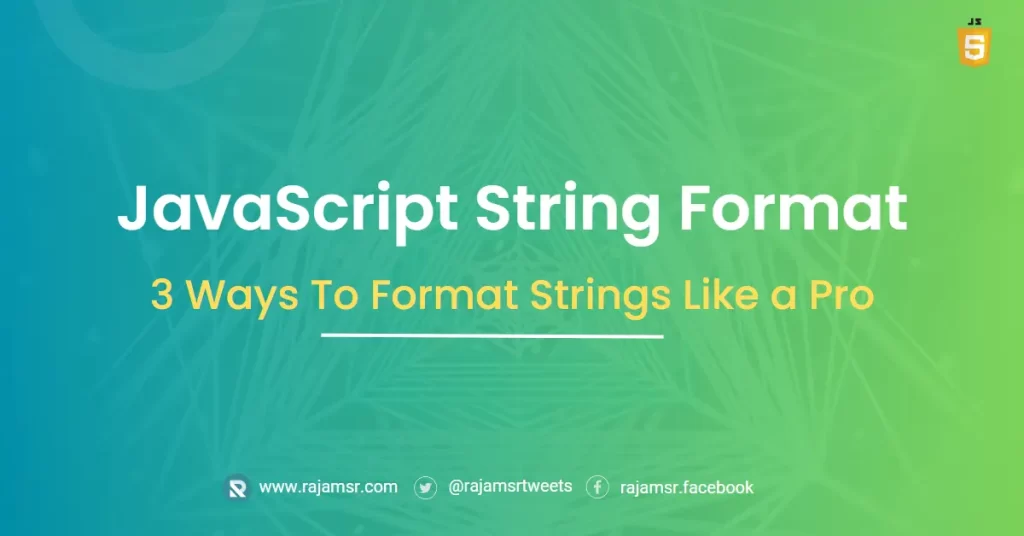 JavaScript String Format