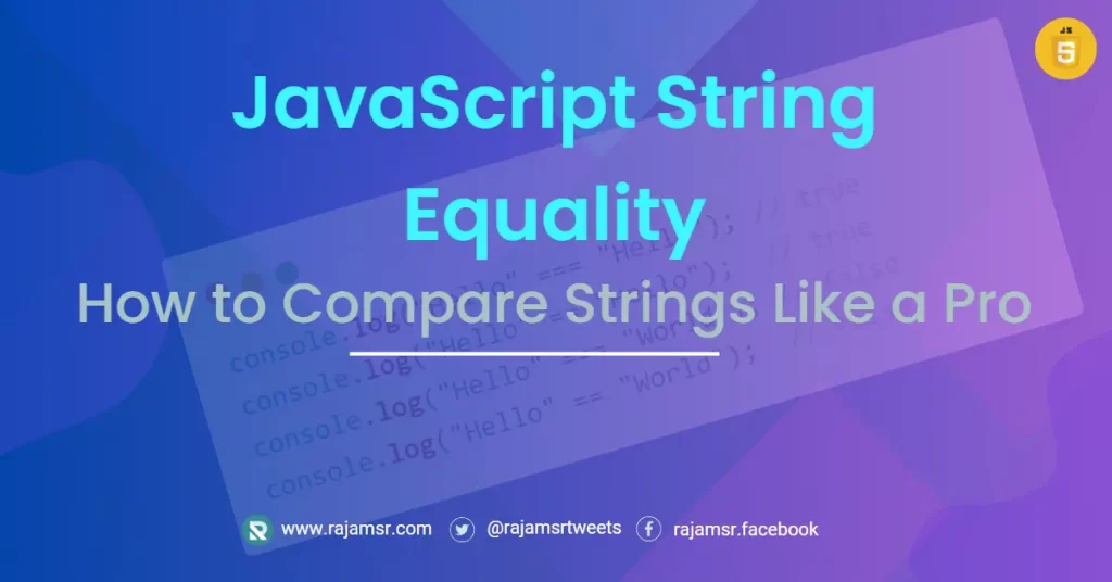 JavaScript String Equality
