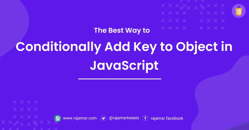 Conditionally Add Key to Object