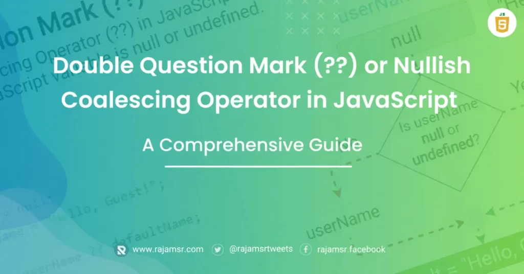 Double Question Mark JavaScript
