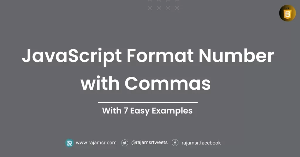 JavaScript Format Number with Commas