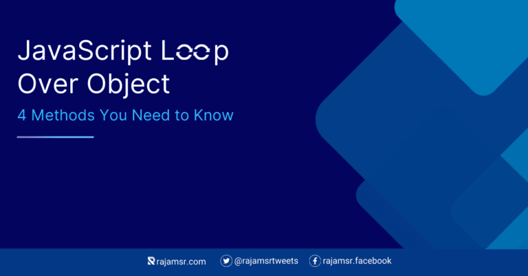JavaScript Loop Over Object